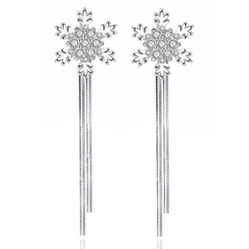 Snowflake Tassel Earrings ❄️